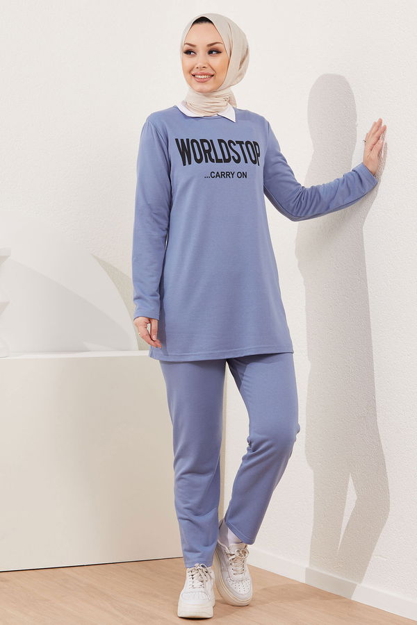 Tunik Pantolon Mavi - 3939