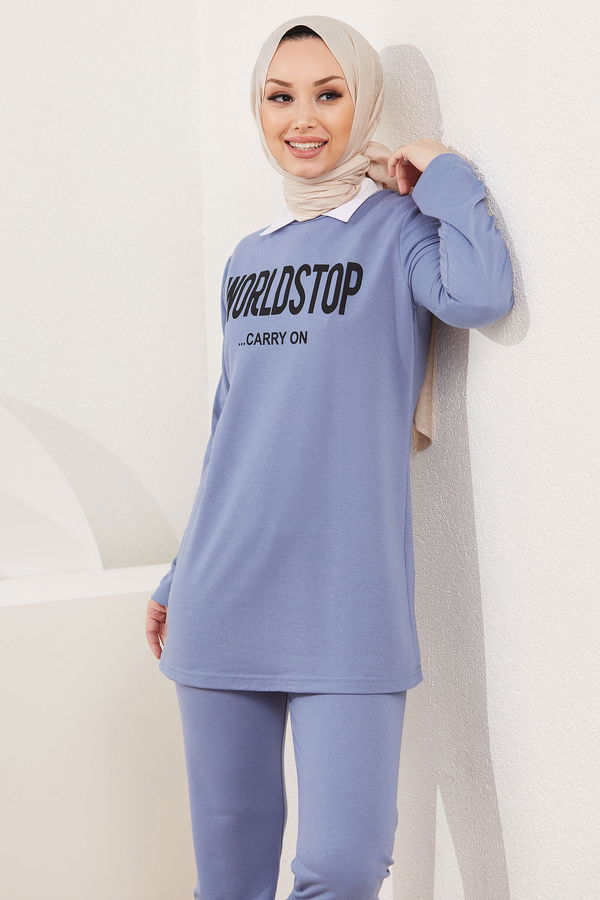 Tunik Pantolon Mavi - 3939