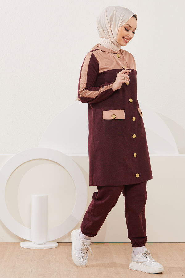 Tunık Pantolon Bordo - 3919 BORDO