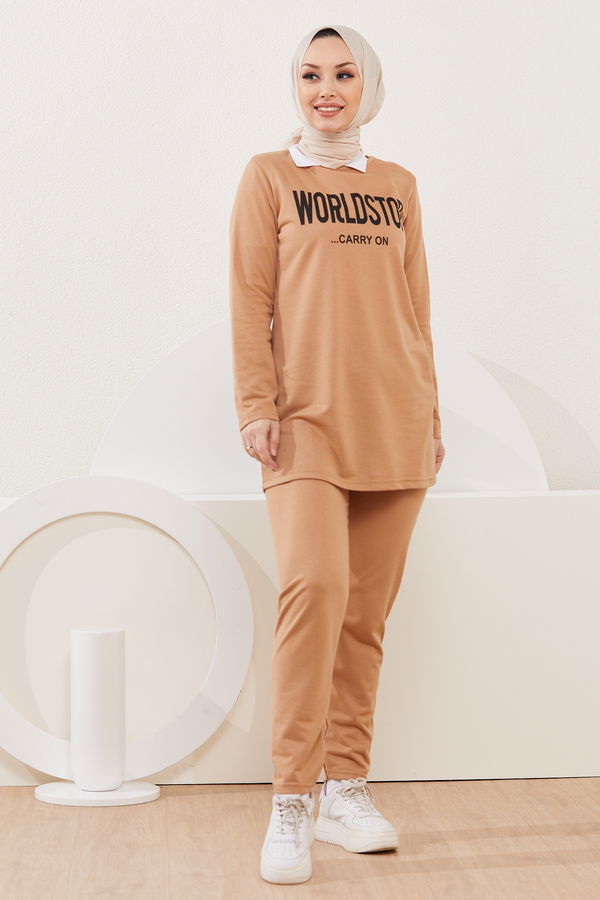 Tunik Pantolon Bej - 3939 BEJ