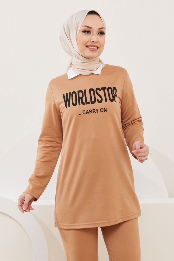 Tunik Pantolon Bej - 3939 BEJ