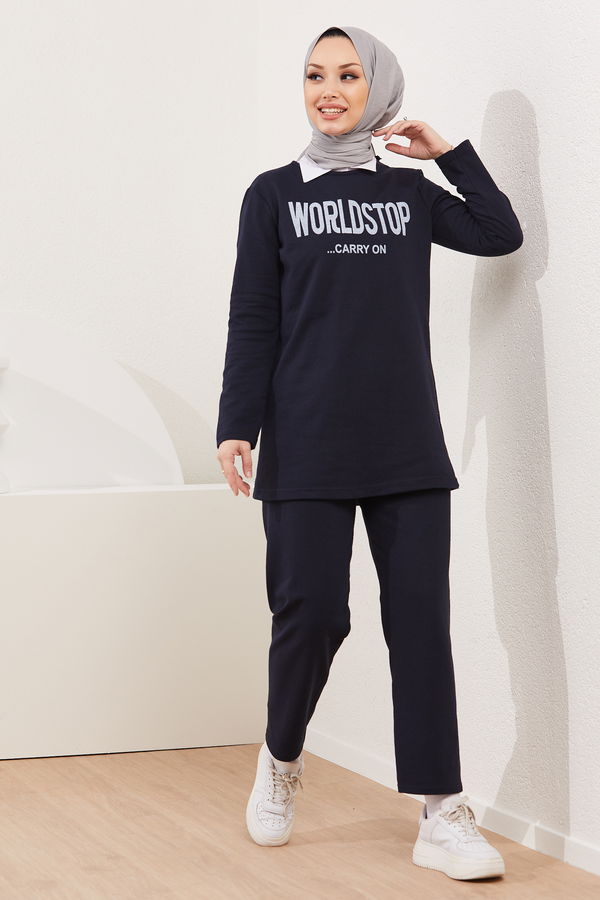 Tunik Pantolon Lacivert - 3939