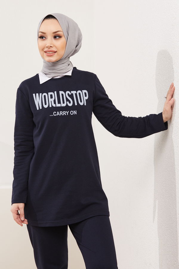 Tunik Pantolon Lacivert - 3939