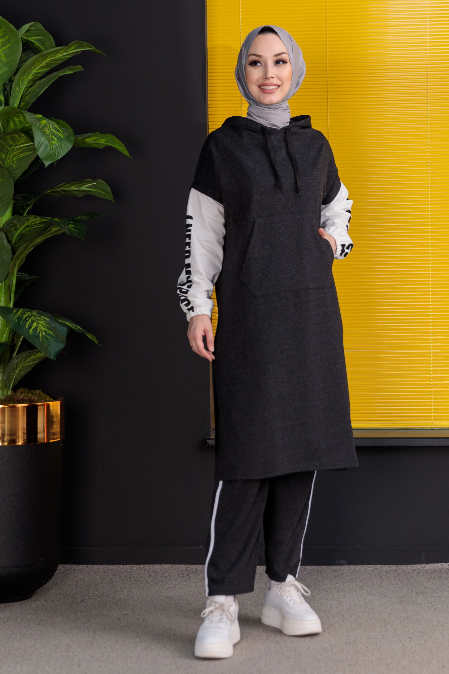 Tunik Pantolon Antrasit - 3944