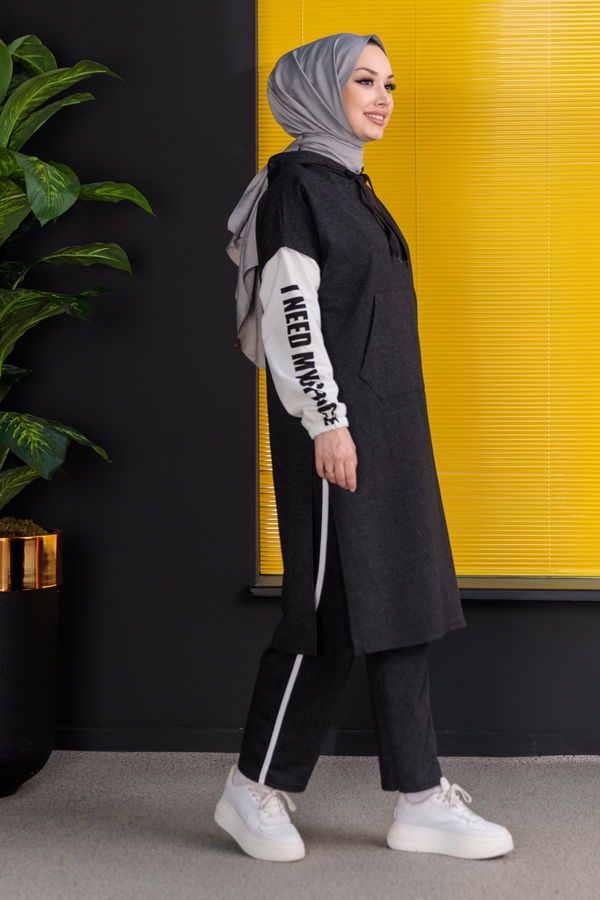 Tunik Pantolon Antrasit - 3944