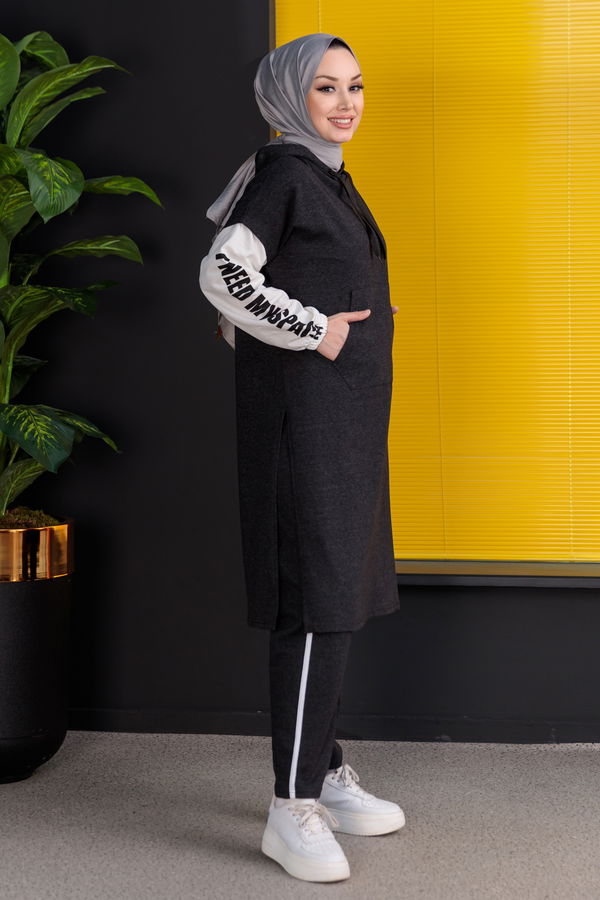 Tunik Pantolon Antrasit - 3944