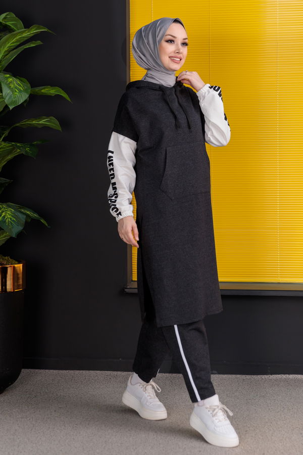 Tunik Pantolon Antrasit - 3944