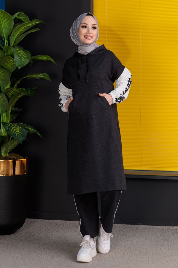 Tunik Pantolon Antrasit - 3944