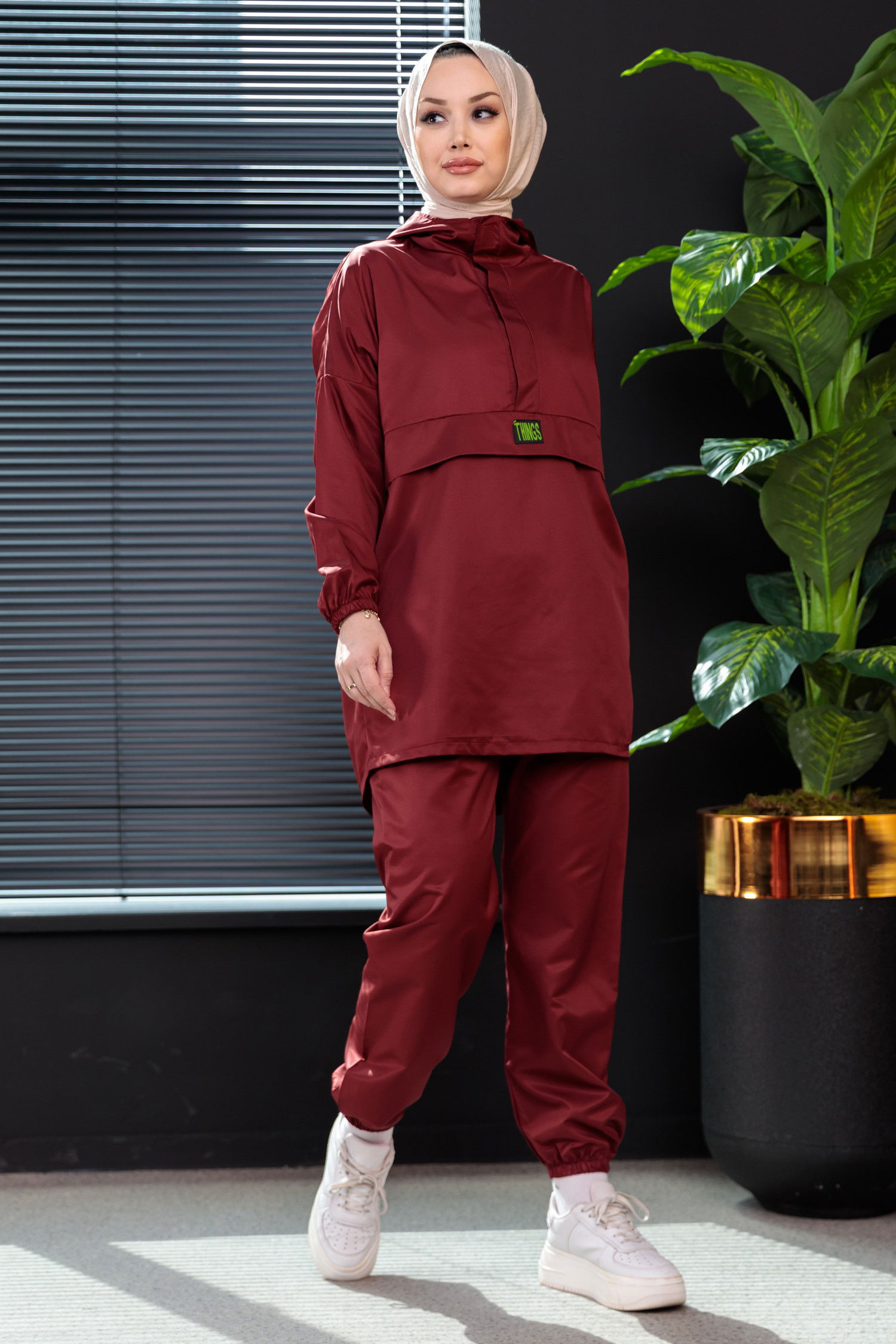 Tunik Pantolon Bordo - 3964