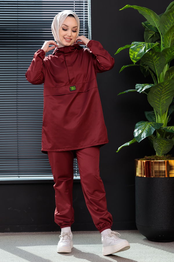 Tunik Pantolon Bordo - 3964