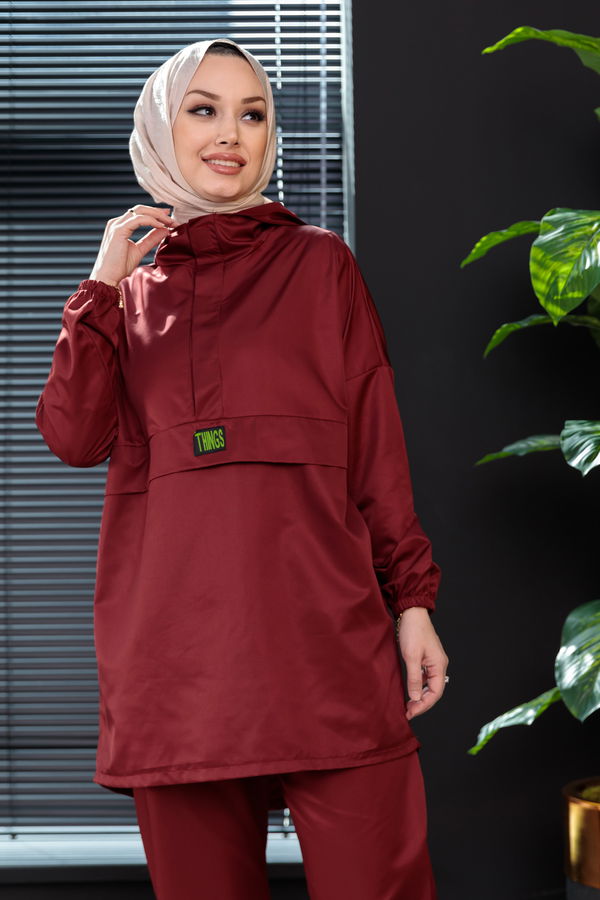 Tunik Pantolon Bordo - 3964