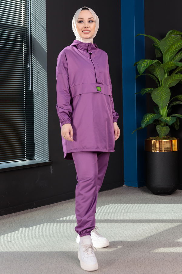 Tunik Pantolon Mor - 3964