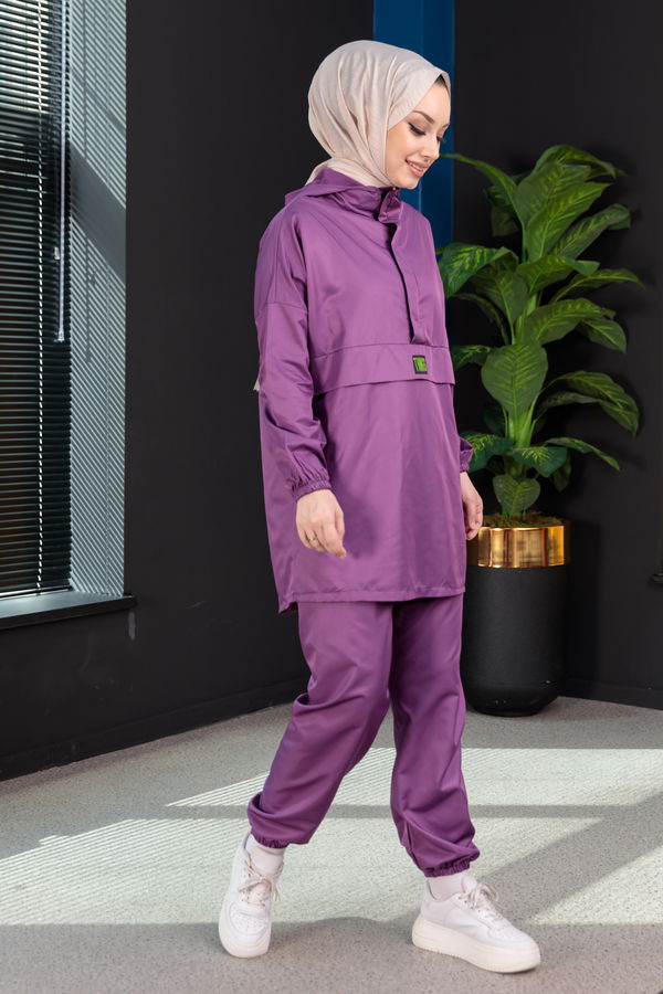 Tunik Pantolon Mor - 3964