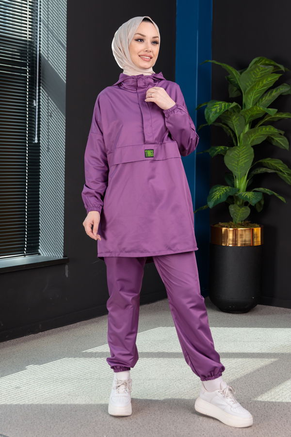 Tunik Pantolon Mor - 3964
