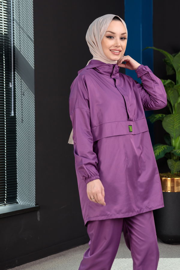 Tunik Pantolon Mor - 3964