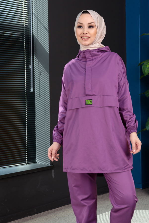 Tunik Pantolon Mor - 3964