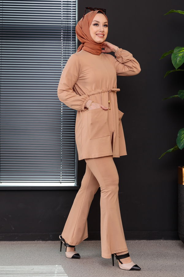 Tunik Pantolon Bej - 3971
