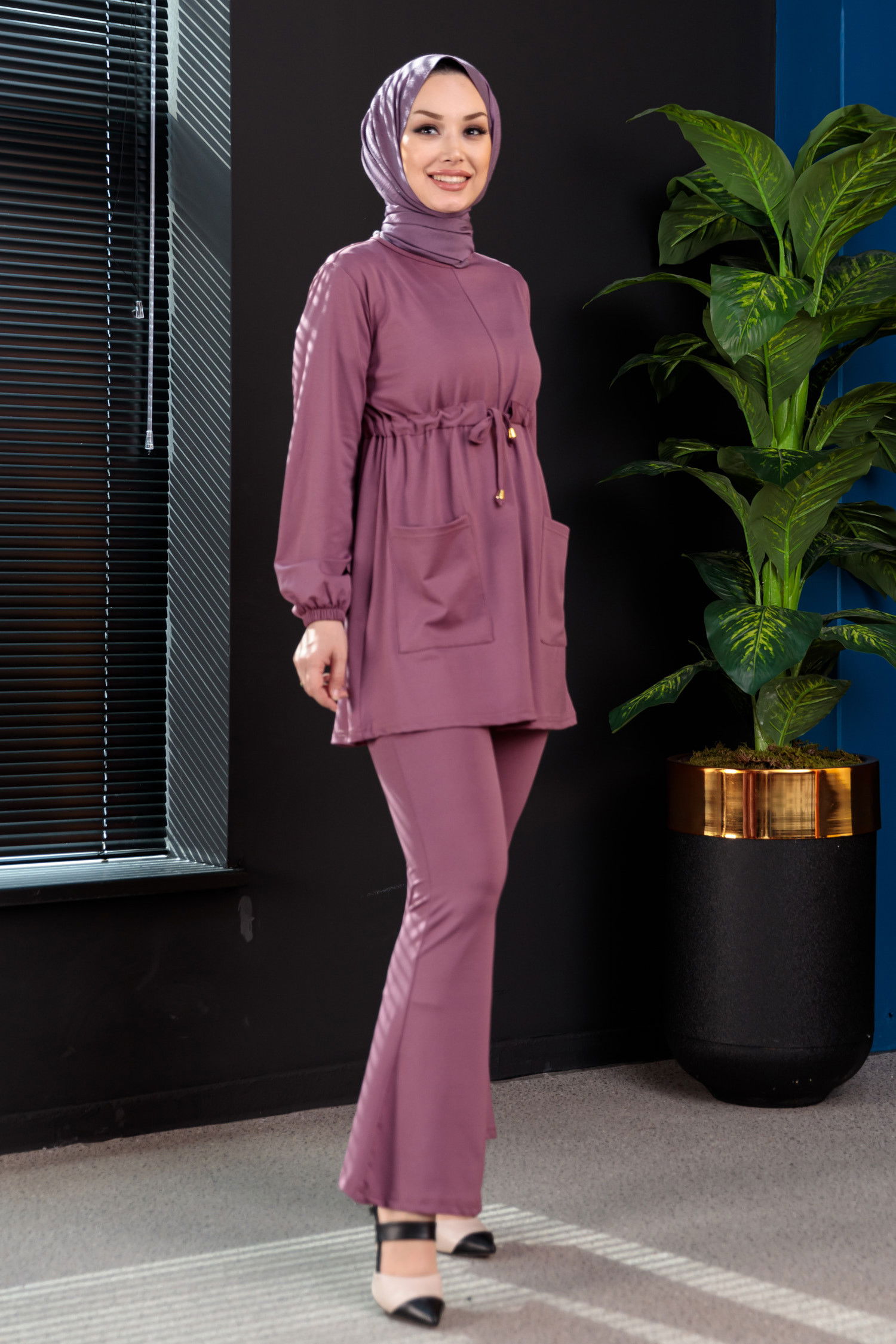 Tunik Pantolon Lila - 3971