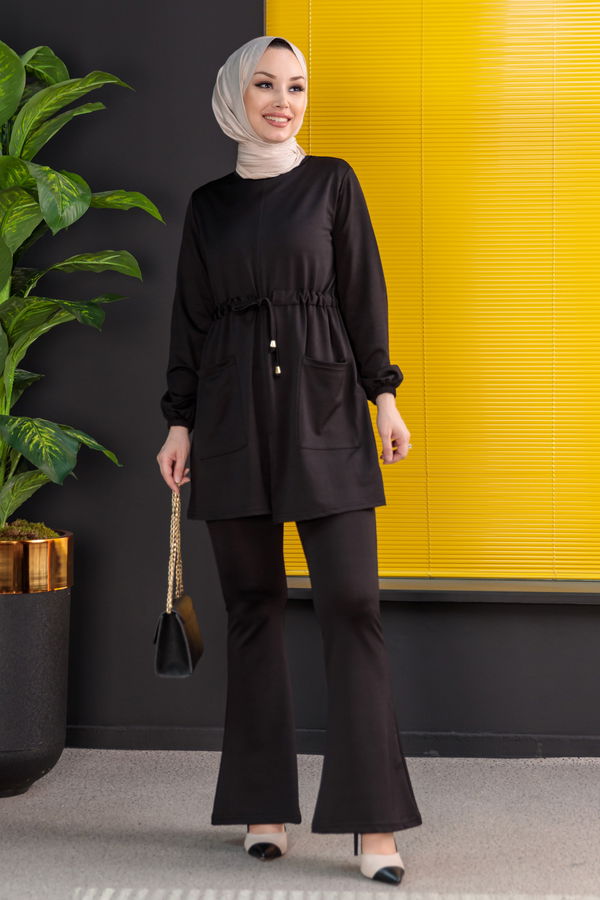 Tunik Pantolon Siyah - 3971