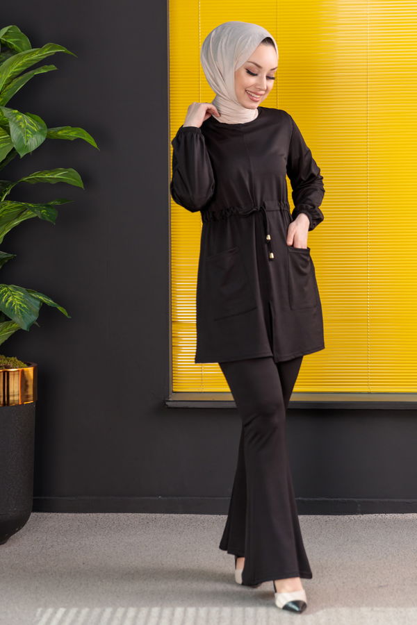 Tunik Pantolon Siyah - 3971