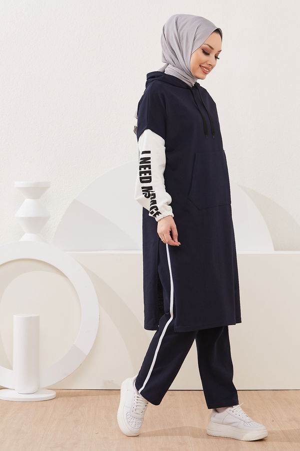 Tunik Pantolon Lacivert - 3944