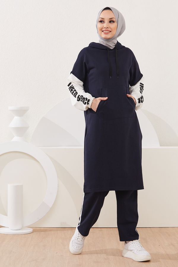 Tunik Pantolon Lacivert - 3944