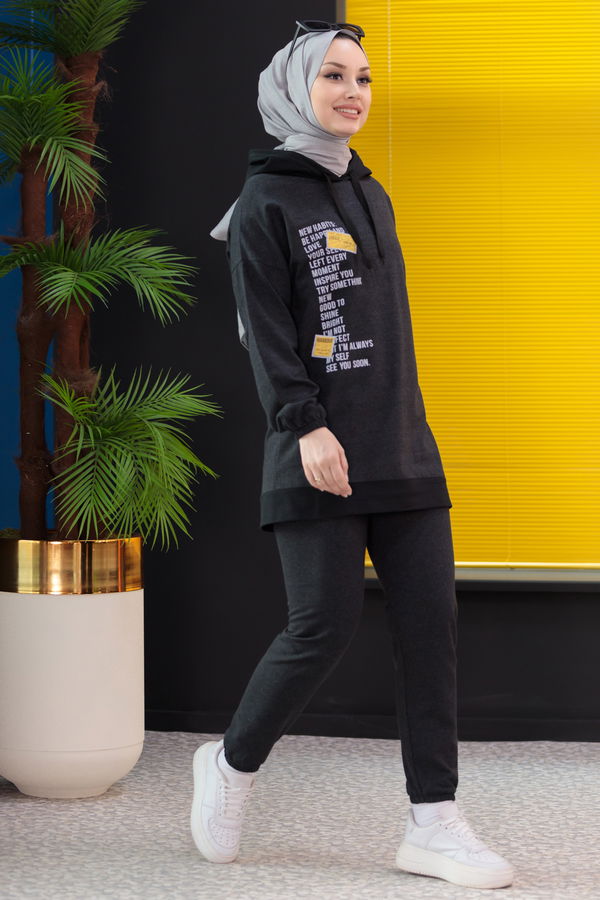 Tunik Pantolon Antrasit - 3927