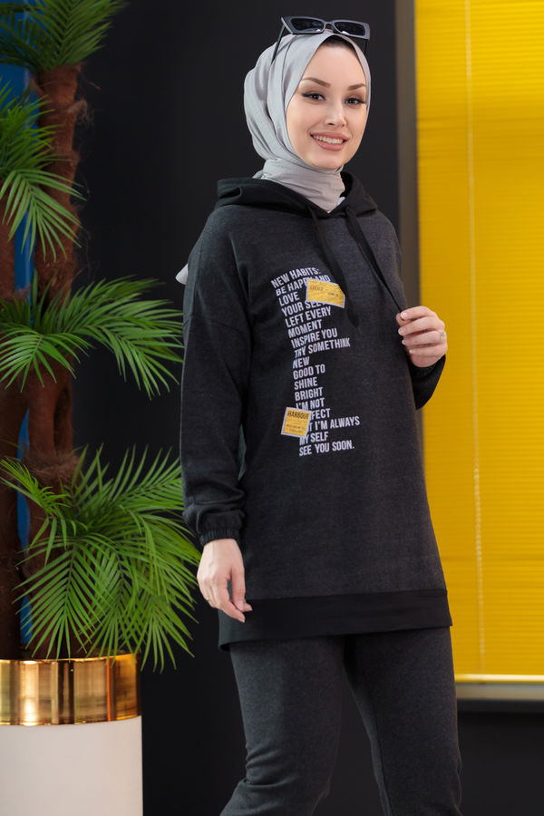 Tunik Pantolon Antrasit - 3927