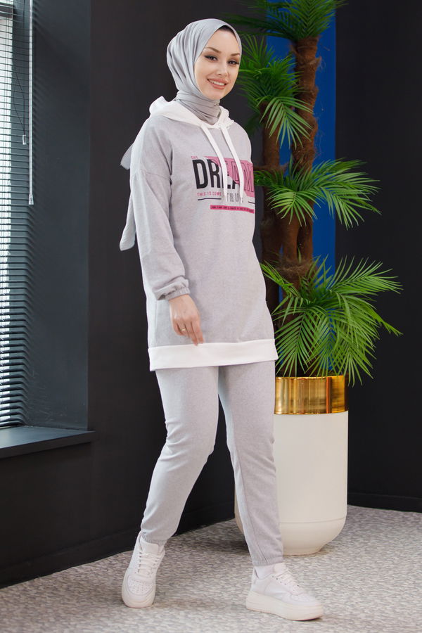 Tunik Pantolon Gri - 3930