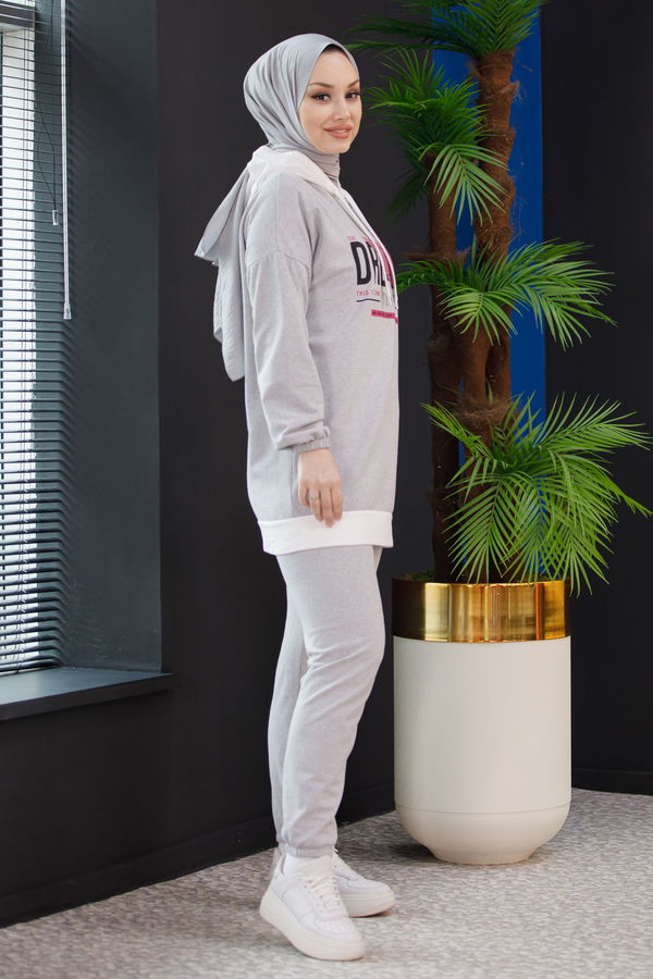 Tunik Pantolon Gri - 3930