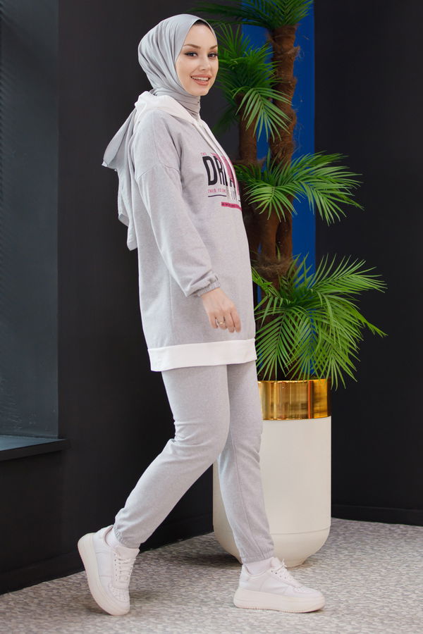 Tunik Pantolon Gri - 3930