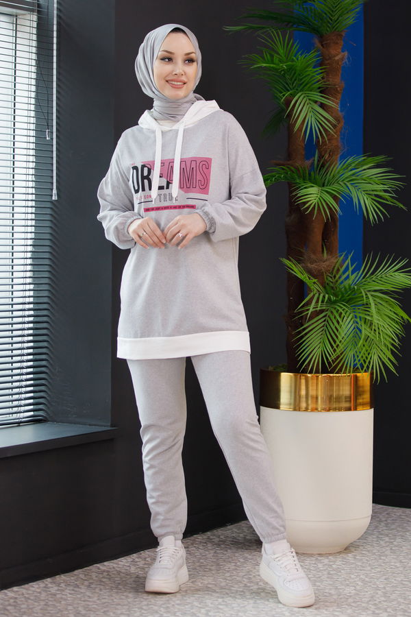 Tunik Pantolon Gri - 3930
