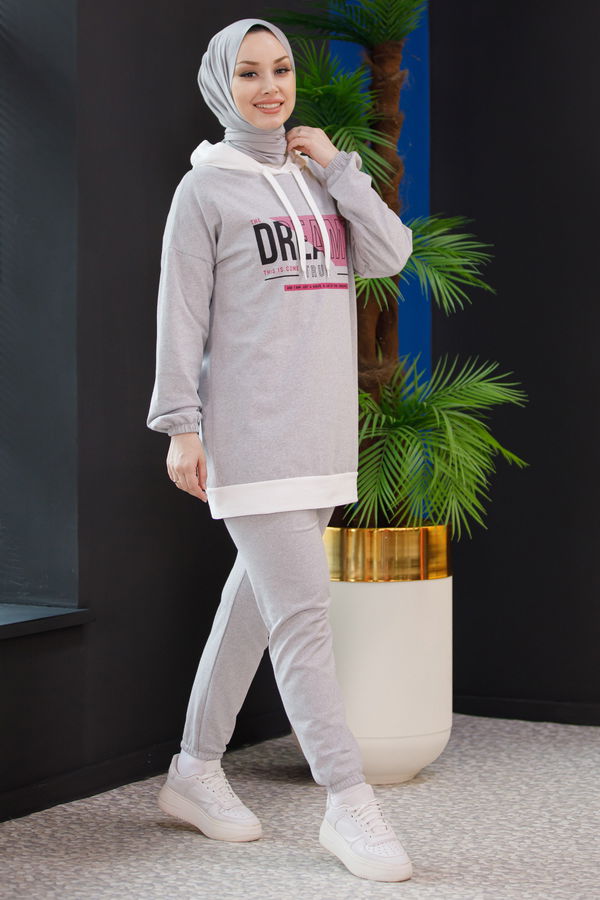 Tunik Pantolon Gri - 3930