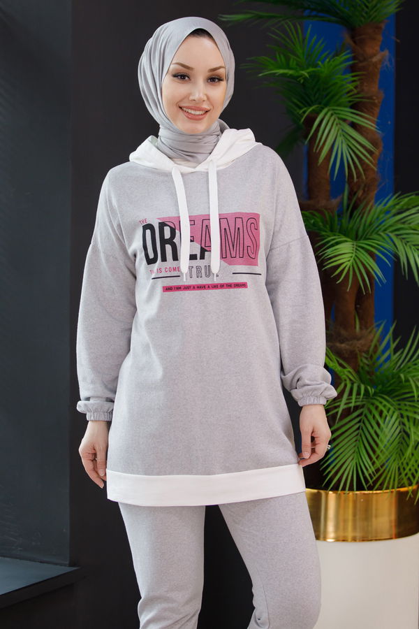 Tunik Pantolon Gri - 3930