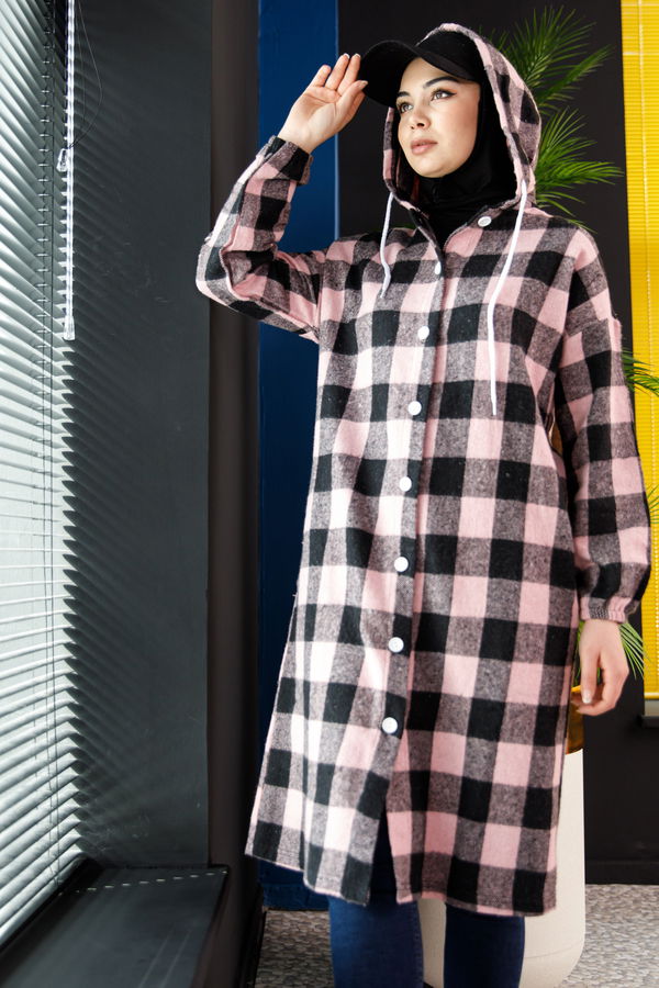 Düğmelı Kap Pembe - 3854 PEMBE