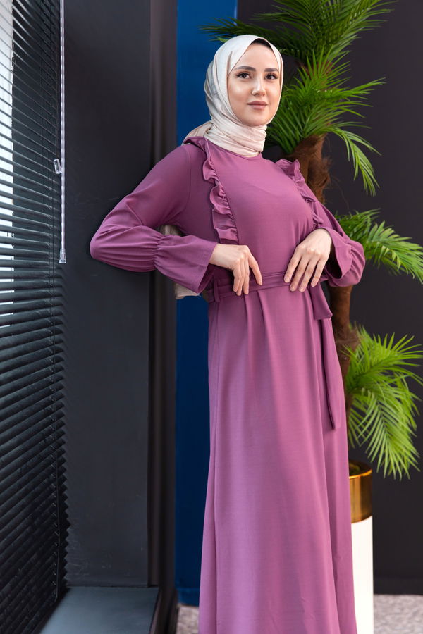 Elbıse Lila - 3291 LİLA