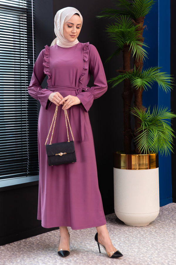 Elbıse Lila - 3291 LİLA