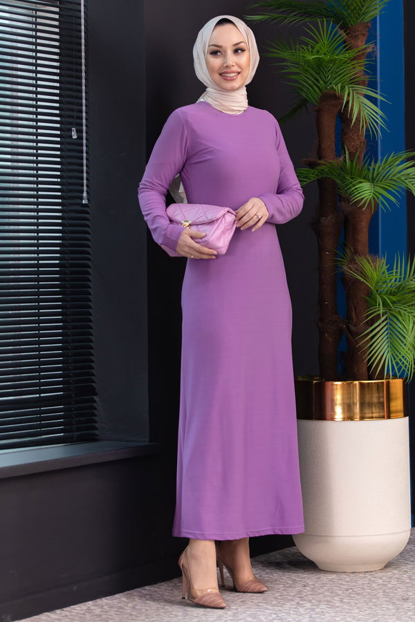 Elbise Lila - 8675 LİLA