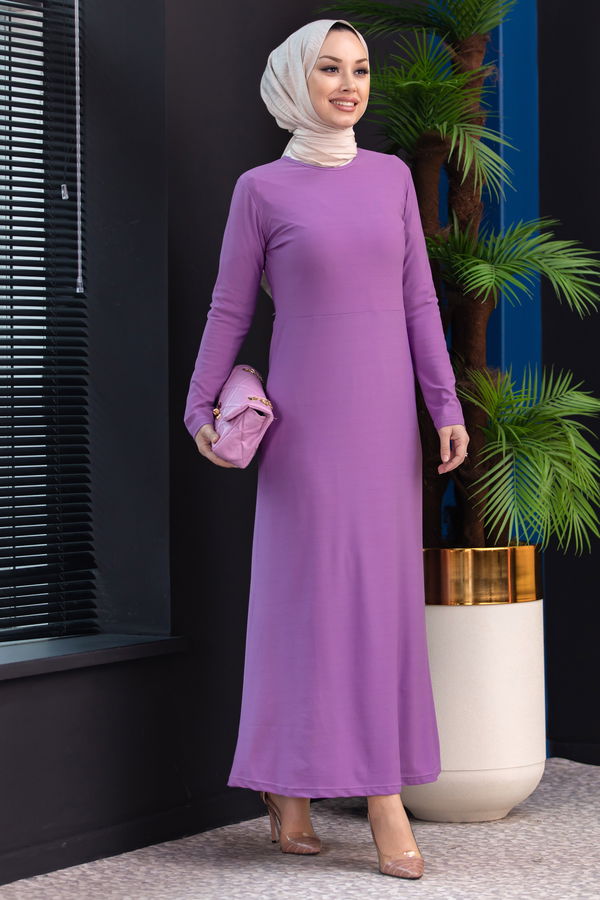 Elbise Lila - 8675 LİLA