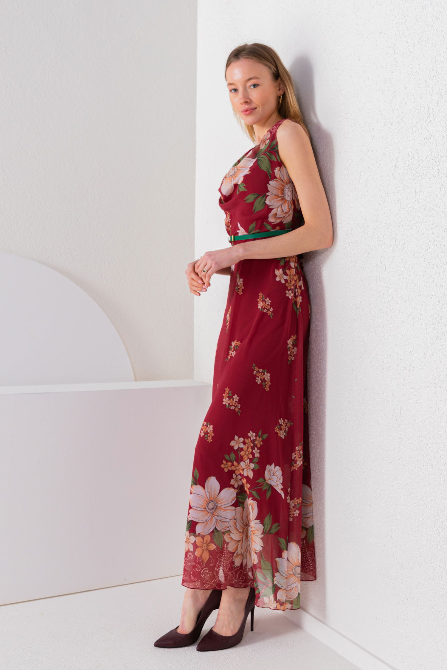 JİLE KEMER KOMBİN Bordo - 8466 BORDO