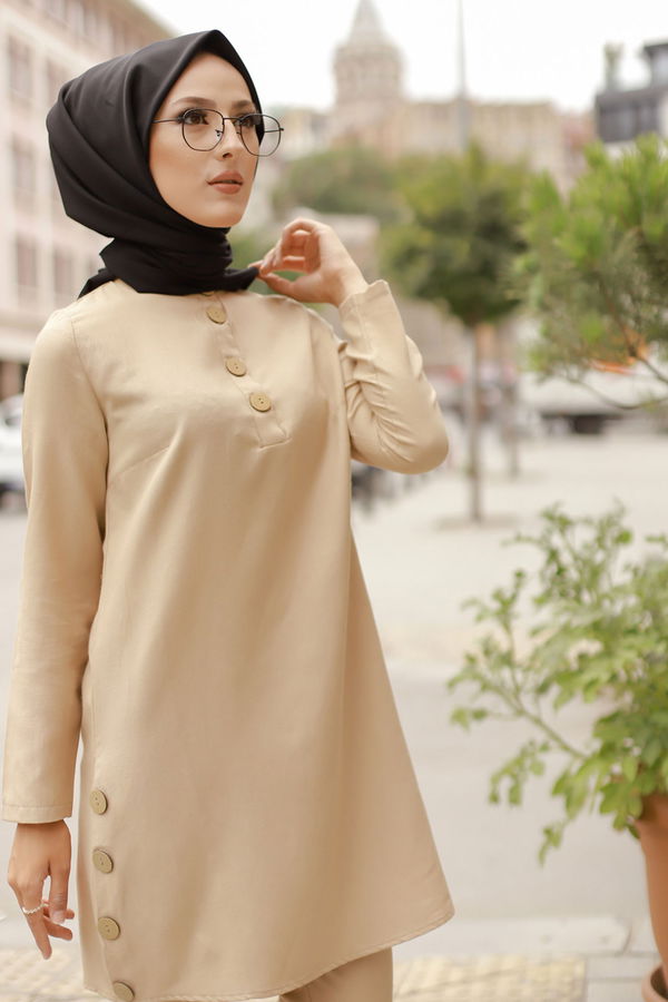 Tunik Pantolon Bej - 8432 BEJ