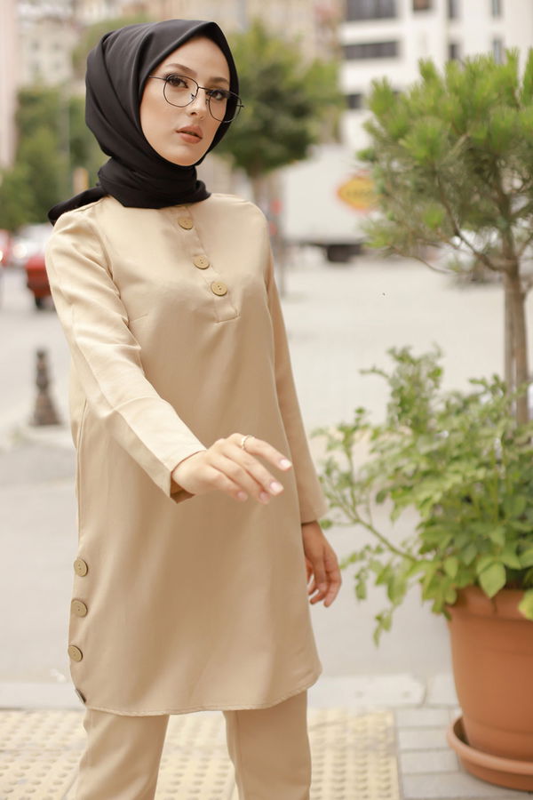 Tunik Pantolon Bej - 8432 BEJ