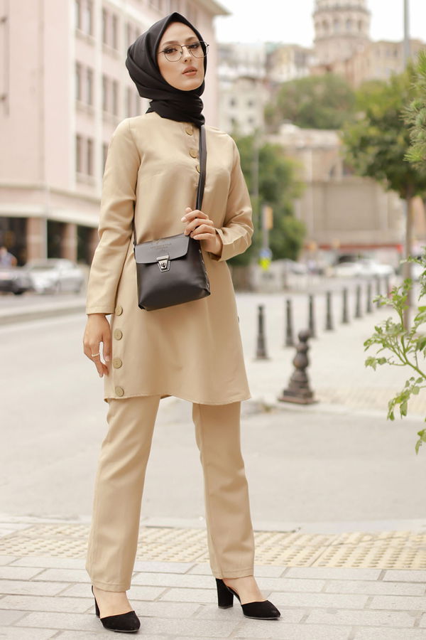 Tunik Pantolon Bej - 8432 BEJ