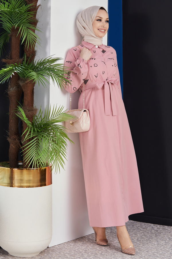 Elbise Pembe - 3987