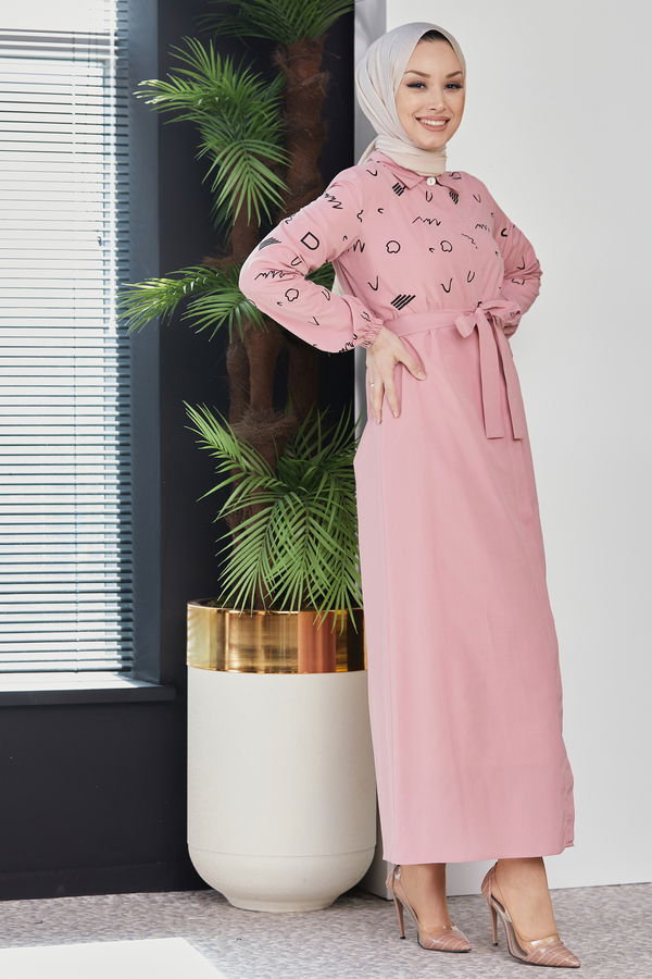 Elbise Pembe - 3987