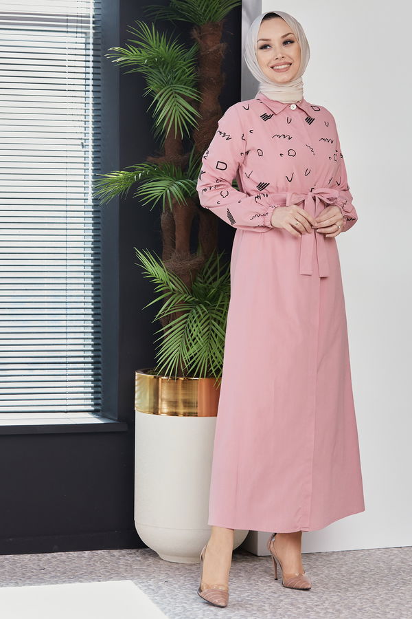 Elbise Pembe - 3987