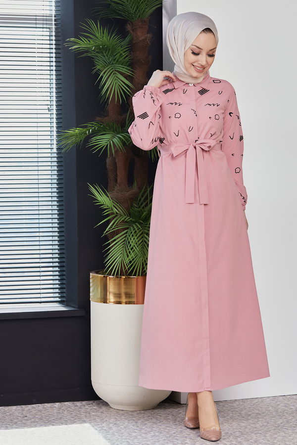 Elbise Pembe - 3987