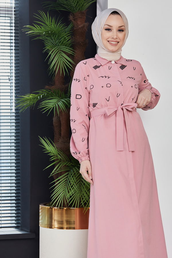 Elbise Pembe - 3987