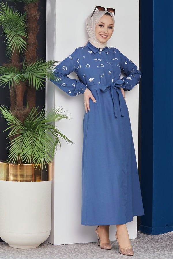 Elbise Mavi - 3987 MAVİ