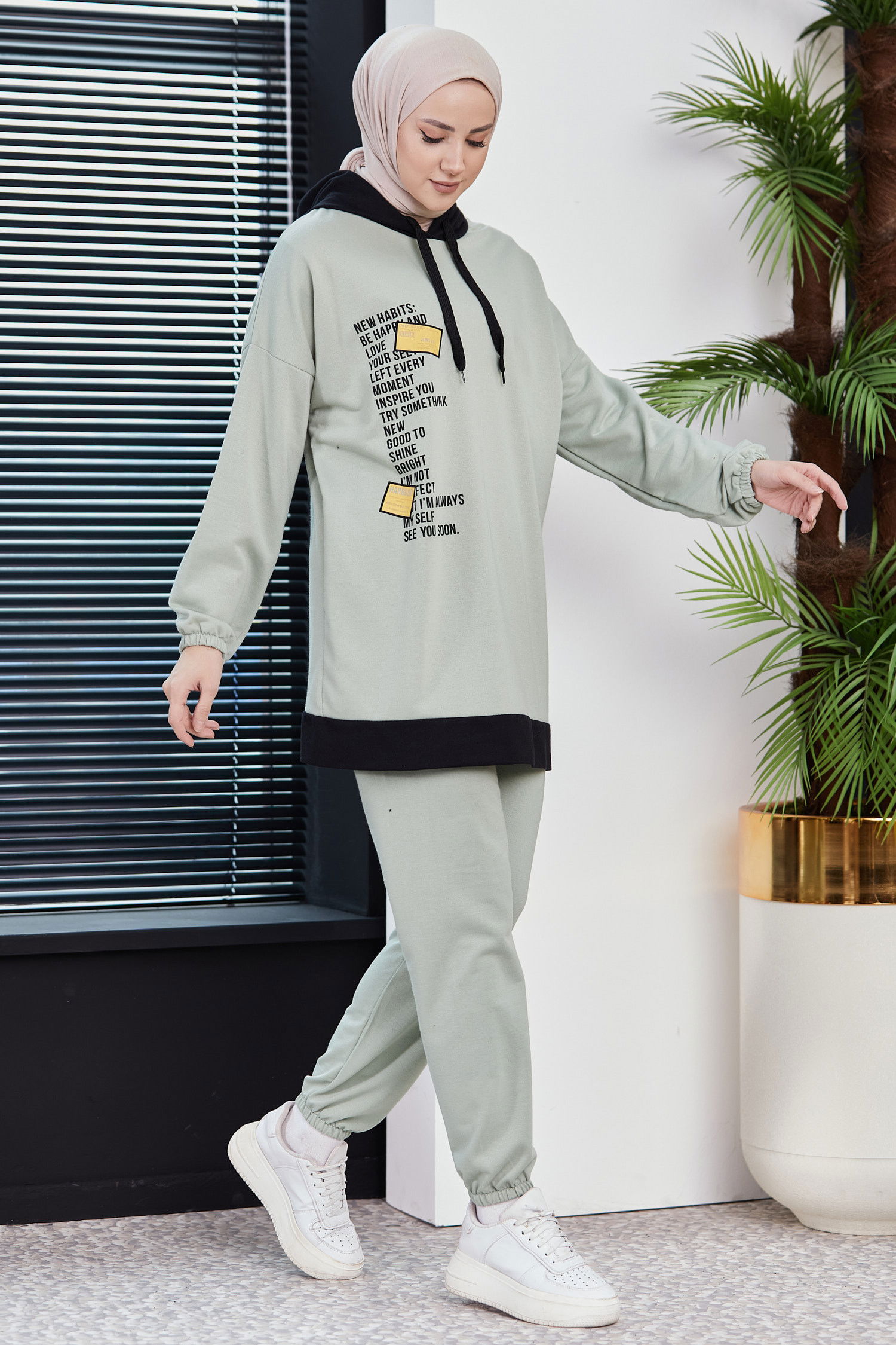 Tunik Pantolon Yeşil - 3927